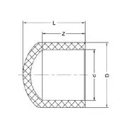 Фото Заглушка для раструбной сварки PP-H IPS PN10 d25