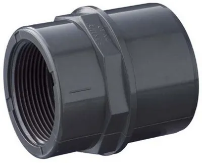 Фотография Двойной муфтовый адаптер с ВР ПВХ FIP 75x63x2