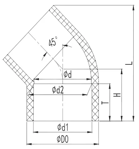 Фото Отвод клеевой 45° ПВХ IPS d40