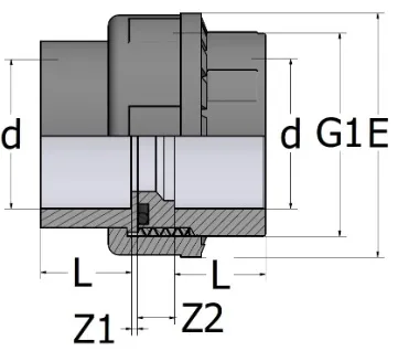 Фото Муфта разборная ПВХ клеевая Comer d90