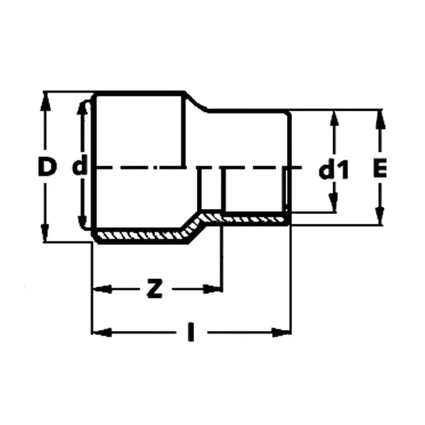 Фото Втулка редукционная ПВХ Praher Plastics 32х32