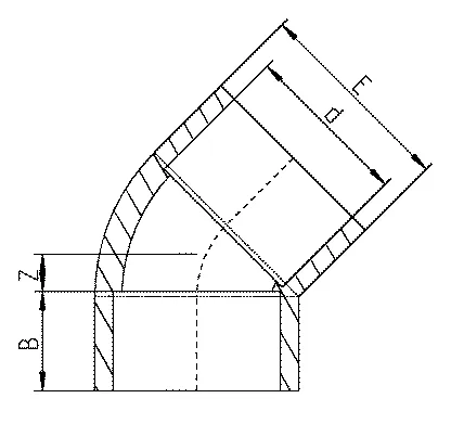 Фото Отвод клеевой 45° ПВХ Praher Plastics d20