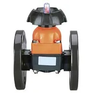 Мембранный клапан IDK ПВХ с фланцевыми окончаниями, FKM, IPS d90 (DN80)