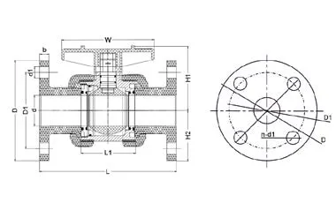 Фото Кран шаровой промышленного применения, фланцевые окончания, EPDM, IPS d90