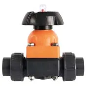 Мембранный клапан IDK ПВХ с муфтовыми окончаниями, FKM, IPS d110 (DN100)