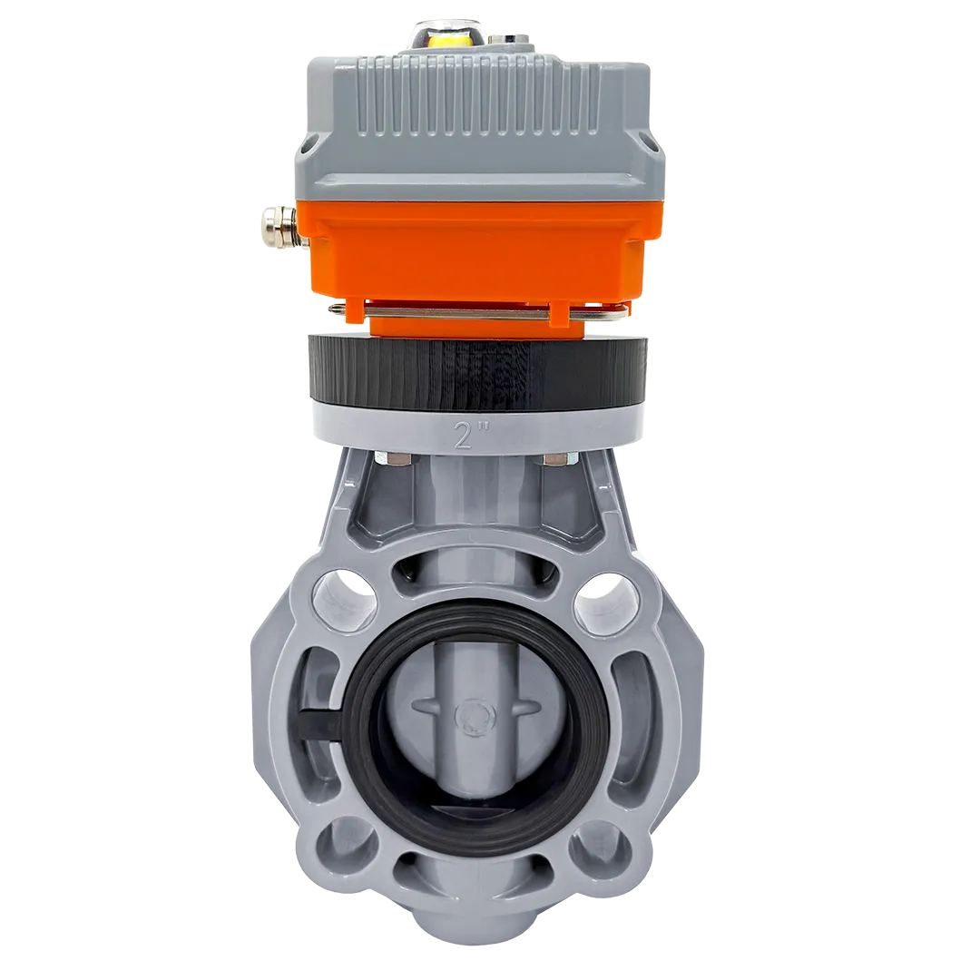 Изображение Дисковый затвор IFK ХПВХ с электрическим приводом 220V AC, FKM, IPS d90 (DN80)