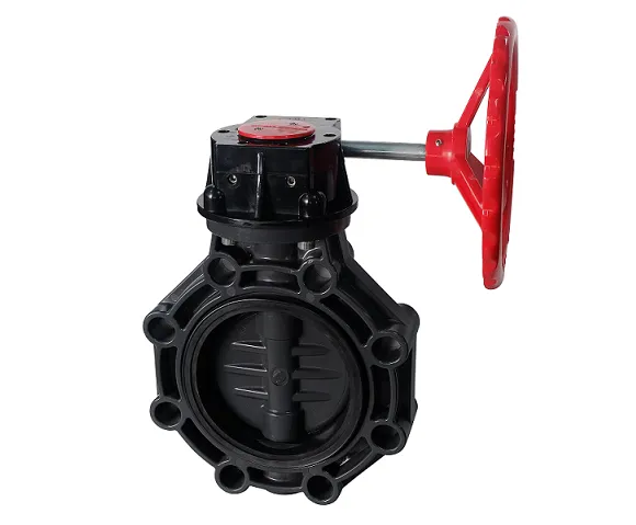 Затвор дисковый ПВХ с редуктором промышленный IPS (Model A) d12" (DN300)