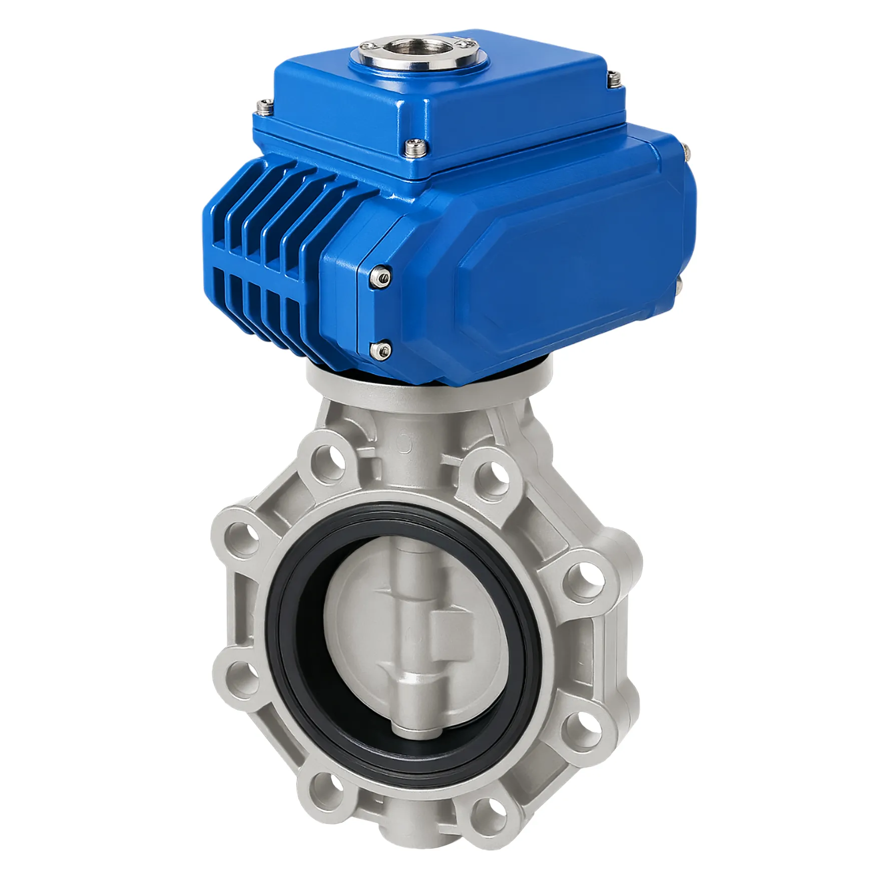 Дисковый затвор IFK PP-H с электрическим приводом 220V AC, FKM, IPS d110 (DN100)