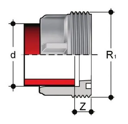 Фото Муфтовая вставка для раструбной сварки PP-H FIP PN10 d40