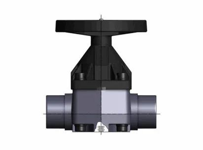 Мембранный клапан VMDC ХПВХ с втулочными окончаниями d90 (DN80)