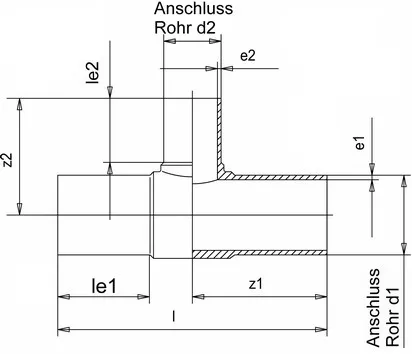 Тройник редукционный PP-H Simona (PN10) 90x75 SDR11 PN10
