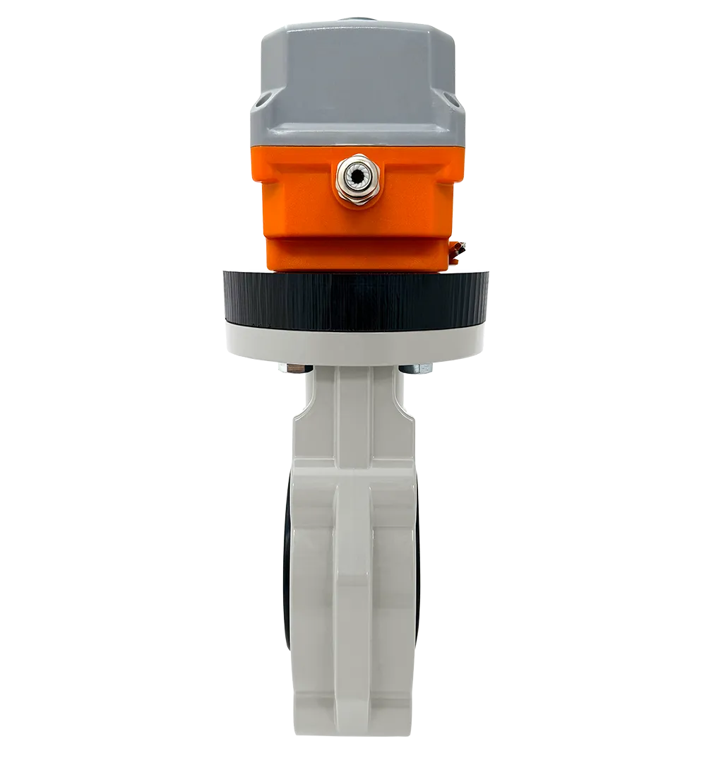 Дисковый затвор IFK PP-H с электрическим приводом 220V AC, FKM, IPS d90 (DN80) фотография