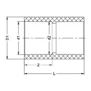 Фото Муфта соединительная для раструбной сварки  PP-H IPS PN10 d40