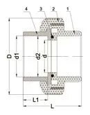 Фото Муфта разборная для раструбной сварки PP-H IPS (FKM) PN10 d90