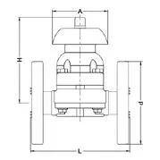 Фото Мембранный клапан IDK ПВДФ c фланцевыми окончаниями d110(DN100)
