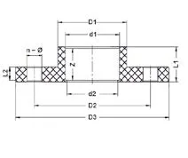 Фото Фланцевое соединение жесткое для раструбной сварки PP-H IPS PN10 d63