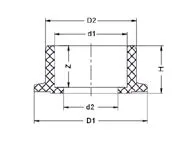 Фото Бурт ПВДФ для раструбной сварки PN 16 d63