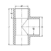 Фото Тройник 90° ХПВХ IPS (Model B) PN10 d500