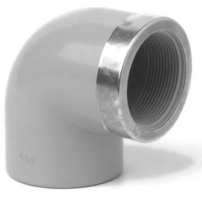 Фотография Отвод переходной ВР с усиливающим кольцом ХПВХ PN16 20x1/2"