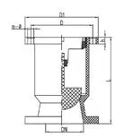 Фото Шаровой обратный клапан ISR ПВДФ, фланцевые окончания d50 (DN40)