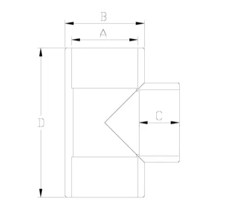Фото Тройник равнопроходной клеевой 90° ПВХ Hidroten d16