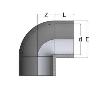 Фото Отвод клеевой 90° ПВХ Comer d225