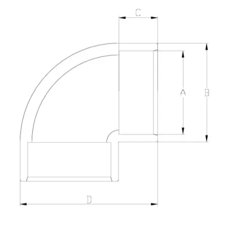 Фото Отвод клеевой 90° ПВХ Hidroten d63
