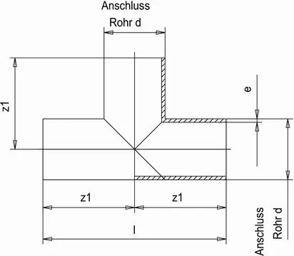 Тройник ПВДФ 90° (Simona) SDR21 PN16 d63