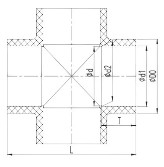 Фото Крестовина клеевая ПВХ IPS d20