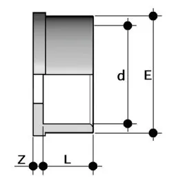 Изображение Муфтовое окончание для BIV ПВХ FIP d16