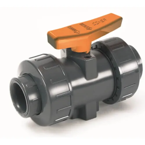 Шаровой кран ПВХ промышленного применения с муфтовыми окончаниями, EPDM, Comer d20 (DN15)