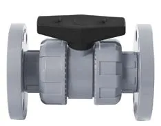 Кран шаровый ХПВХ фланцевые окончания промышленный EPDM IPS d90 (DN80)