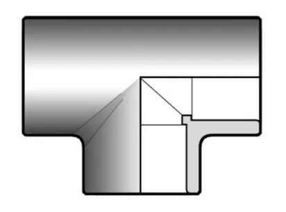 Тройник 90° ХПВХ d63 PN16