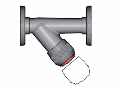 Грязевой фильтр RVOM с фланцевыми окончаниями (уплотнение EPDM) PP-H d90 (DN80)