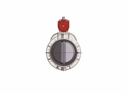 Дисковый затвор FK с пневмоприводом НО (уплотнение EPDM) PP-H d16'' (DN400)