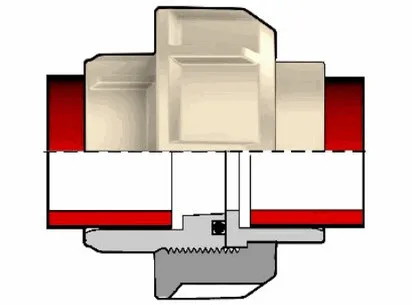 Муфта разборная для раструбной сварки PP-H FIP d25 PN10