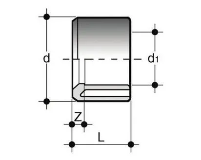 Изображение Кольцо переходное ПВХ FIP 63x40