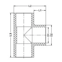 Фото Тройник 90° ХПВХ IPS (Model A) PN16 d20