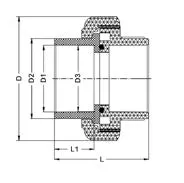 Фото Муфта ХПВХ IPS (Model A) PN16 d32