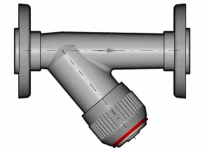 Грязевый фильтр RVOT ПВХ с фланцевыми окончаниями, EPDM, FIP d20 (DN15)
