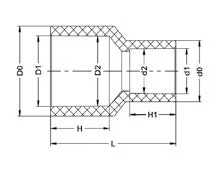 Фото Муфта переходная ХПВХ IPS (Model A) PN16 110x63