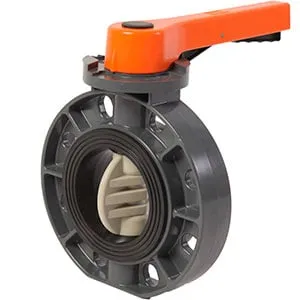 Дисковый затвор ПВХ с рукояткой, EPDM, Comer d125 (DN125)