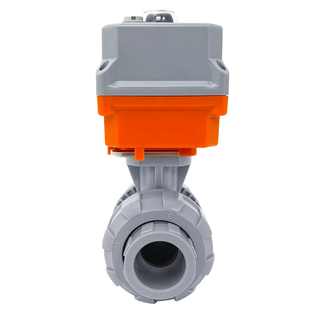 Фото Шаровой кран IVKD ХПВХ с эл.приводом 220V AC, муфтовые окончания d110 (DN100)