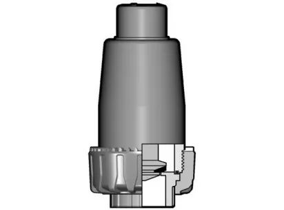 Донный клапан VZIV ПВХ с муфтовыми окончаниями, EPDM, FIP d20 (DN15)