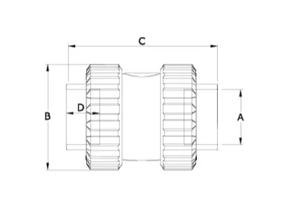 Фото Пружинный обратный клапан ПВХ; с муфтовыми окончаниям, EPDM, Hidroten d32 (DN25)