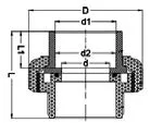 Фото Муфта ХПВХ IPS (Model B) PN16 d50