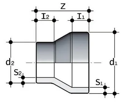 Фото Муфта редукционная для стыковой сварки PP-H FIP (PN6) SDR17.6 PN6 250x180