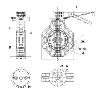 Фото Затвор дисковый ПВХ с рукояткой промышленного применения EPDM IPS 225 (DN200)