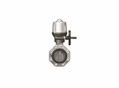 Дисковый затвор FK ПВДФ с эл.приводом 24V AC/DC d10" (DN250)