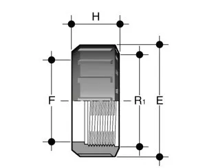 Изображение Накидная гайка для BIV ПВХ FIP 1/2"